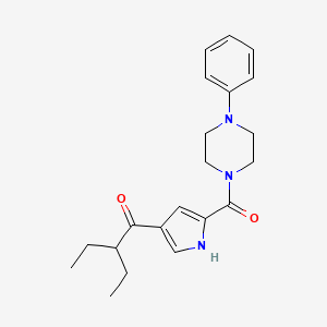 2-ethyl-1-{5-[(4-phenylpiperazino)carbonyl]-1H-pyrrol-3-yl}-1-butanone