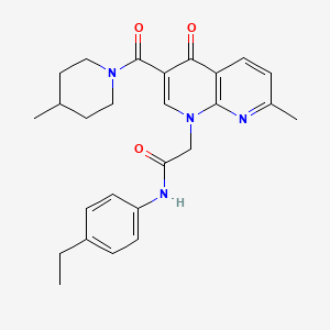 molecular formula C26H30N4O3 B2992848 N-(4-ethylphenyl)-2-(7-methyl-3-(4-methylpiperidine-1-carbonyl)-4-oxo-1,8-naphthyridin-1(4H)-yl)acetamide CAS No. 1251627-88-9