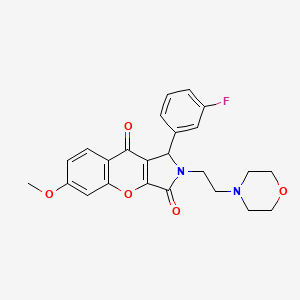 1-(3-Fluorophenyl)-6-methoxy-2-(2-morpholinoethyl)-1,2-dihydrochromeno[2,3-c]pyrrole-3,9-dione