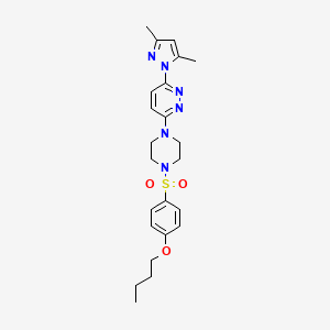 3-(4-((4-butoxyphenyl)sulfonyl)piperazin-1-yl)-6-(3,5-dimethyl-1H-pyrazol-1-yl)pyridazine