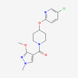 (4-((5-chloropyridin-2-yl)oxy)piperidin-1-yl)(3-methoxy-1-methyl-1H-pyrazol-4-yl)methanone