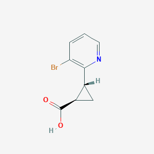 (1R,2R)-2-(3-Bromopyridin-2-yl)cyclopropane-1-carboxylic acid