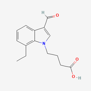4-(7-ethyl-3-formyl-1H-indol-1-yl)butanoic acid