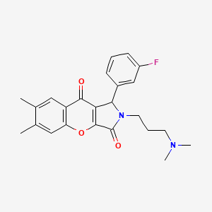 2-(3-(Dimethylamino)propyl)-1-(3-fluorophenyl)-6,7-dimethyl-1,2-dihydrochromeno[2,3-c]pyrrole-3,9-dione