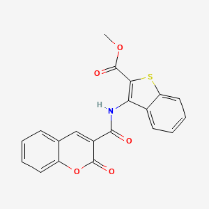 molecular formula C20H13NO5S B2992875 methyl 3-(2-oxo-2H-chromene-3-amido)-1-benzothiophene-2-carboxylate CAS No. 477490-50-9