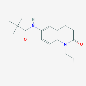 molecular formula C17H24N2O2 B2992936 2,2-dimethyl-N-(2-oxo-1-propyl-1,2,3,4-tetrahydroquinolin-6-yl)propanamide CAS No. 941990-93-8