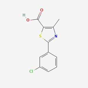 molecular formula C11H8ClNO2S B2992961 2-(3-chlorophenyl)-4-methyl-1,3-thiazole-5-carboxylic Acid CAS No. 854137-57-8