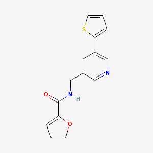 molecular formula C15H12N2O2S B2992986 N-((5-(thiophen-2-yl)pyridin-3-yl)methyl)furan-2-carboxamide CAS No. 2034270-45-4