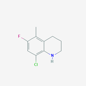 molecular formula C10H11ClFN B2992993 8-Chloro-6-fluoro-5-methyl-1,2,3,4-tetrahydroquinoline CAS No. 1862410-77-2