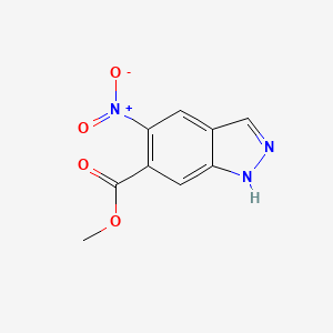 molecular formula C9H7N3O4 B2993061 methyl 5-nitro-1H-indazole-6-carboxylate CAS No. 152626-88-5