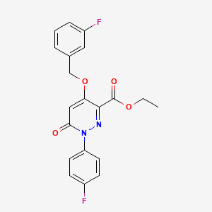 molecular formula C20H16F2N2O4 B2993069 Ethyl 1-(4-fluorophenyl)-4-[(3-fluorophenyl)methoxy]-6-oxopyridazine-3-carboxylate CAS No. 899729-09-0