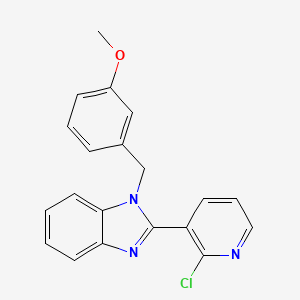 molecular formula C20H16ClN3O B2993087 2-(2-chloropyridin-3-yl)-1-(3-methoxybenzyl)-1H-benzo[d]imidazole CAS No. 338411-22-6
