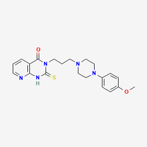 molecular formula C21H25N5O2S B2993099 3-{3-[4-(4-methoxyphenyl)piperazin-1-yl]propyl}-2-sulfanylidene-1H,2H,3H,4H-pyrido[2,3-d]pyrimidin-4-one CAS No. 688793-29-5