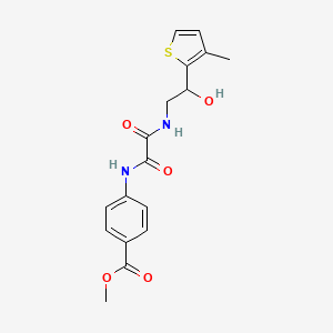 molecular formula C17H18N2O5S B2993123 Methyl 4-(2-((2-hydroxy-2-(3-methylthiophen-2-yl)ethyl)amino)-2-oxoacetamido)benzoate CAS No. 1351582-19-8