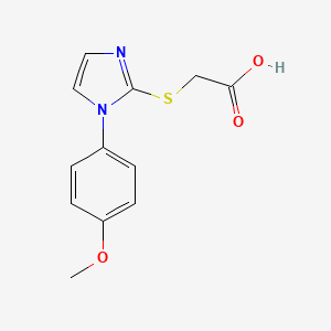 molecular formula C12H12N2O3S B2993210 2-{[1-(4-methoxyphenyl)-1H-imidazol-2-yl]sulfanyl}acetic acid CAS No. 124627-82-3