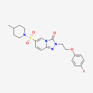 B2993216 2-[2-(4-fluorophenoxy)ethyl]-6-[(4-methylpiperidin-1-yl)sulfonyl][1,2,4]triazolo[4,3-a]pyridin-3(2H)-one CAS No. 1251698-64-2