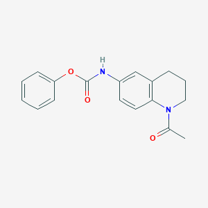 molecular formula C18H18N2O3 B2993347 Phenyl (1-acetyl-1,2,3,4-tetrahydroquinolin-6-yl)carbamate CAS No. 941960-37-8