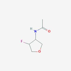 molecular formula C6H10FNO2 B2993356 N-(4-fluorooxolan-3-yl)acetamide CAS No. 2168465-07-2