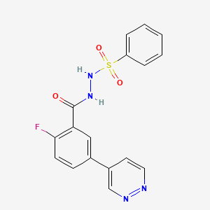 molecular formula C17H13FN4O3S B2993368 Moz-IN-2 