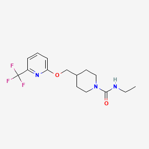 B2993444 N-Ethyl-4-[[6-(trifluoromethyl)pyridin-2-yl]oxymethyl]piperidine-1-carboxamide CAS No. 2379977-84-9