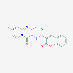 molecular formula C20H15N3O4 B2993469 N-(2,8-dimethyl-4-oxo-4H-pyrido[1,2-a]pyrimidin-3-yl)-2-oxo-2H-chromene-3-carboxamide CAS No. 942001-24-3