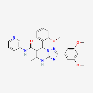 B2993503 2-(3,5-dimethoxyphenyl)-7-(2-methoxyphenyl)-5-methyl-N-(pyridin-3-yl)-4,7-dihydro-[1,2,4]triazolo[1,5-a]pyrimidine-6-carboxamide CAS No. 539799-19-4