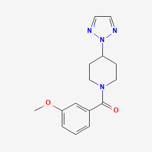 molecular formula C15H18N4O2 B2993585 1-(3-methoxybenzoyl)-4-(2H-1,2,3-triazol-2-yl)piperidine CAS No. 2199016-26-5