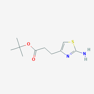 molecular formula C10H16N2O2S B2993590 Tert-butyl 3-(2-amino-1,3-thiazol-4-yl)propanoate CAS No. 2248360-50-9