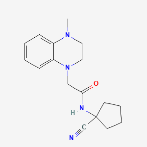 molecular formula C17H22N4O B2993599 N-(1-cyanocyclopentyl)-2-(4-methyl-1,2,3,4-tetrahydroquinoxalin-1-yl)acetamide CAS No. 1808340-45-5