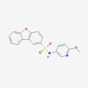 molecular formula C18H14N2O4S B299360 N-(6-methoxy-3-pyridinyl)dibenzo[b,d]furan-2-sulfonamide 