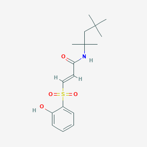 molecular formula C17H25NO4S B2993636 (E)-3-(2-hydroxyphenyl)sulfonyl-N-(2,4,4-trimethylpentan-2-yl)prop-2-enamide CAS No. 1281683-06-4