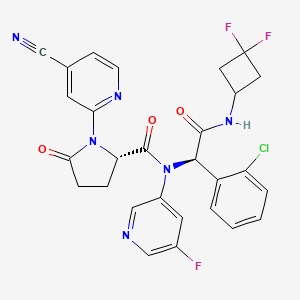 molecular formula C28H22ClF3N6O3 B2993658 (R,S)-Ivosidenib CAS No. 2070009-31-1