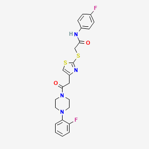 N-(4-fluorophenyl)-2-((4-(2-(4-(2-fluorophenyl)piperazin-1-yl)-2-oxoethyl)thiazol-2-yl)thio)acetamide