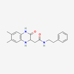 2-(6,7-dimethyl-3-oxo-1,2,3,4-tetrahydroquinoxalin-2-yl)-N-phenethylacetamide