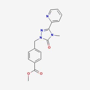 methyl 4-((4-methyl-5-oxo-3-(pyridin-2-yl)-4,5-dihydro-1H-1,2,4-triazol-1-yl)methyl)benzoate