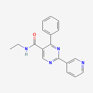 N-ethyl-4-phenyl-2-(3-pyridinyl)-5-pyrimidinecarboxamide