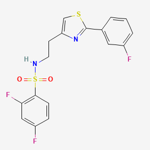2,4-difluoro-N-[2-[2-(3-fluorophenyl)-1,3-thiazol-4-yl]ethyl]benzenesulfonamide