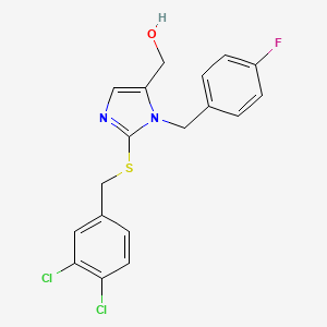(2-((3,4-dichlorobenzyl)thio)-1-(4-fluorobenzyl)-1H-imidazol-5-yl)methanol