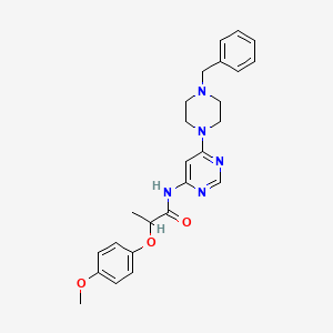N-[6-(4-benzylpiperazin-1-yl)pyrimidin-4-yl]-2-(4-methoxyphenoxy)propanamide