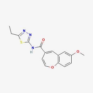 N-(5-ethyl-1,3,4-thiadiazol-2-yl)-7-methoxy-1-benzoxepine-4-carboxamide