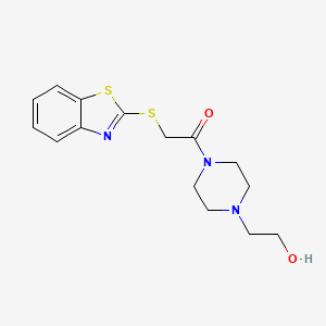2-(1,3-Benzothiazol-2-ylsulfanyl)-1-[4-(2-hydroxyethyl)piperazin-1-yl]ethanone
