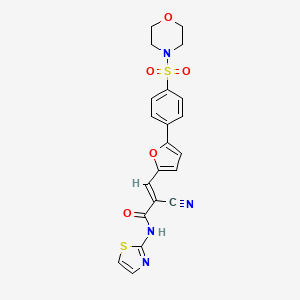 (E)-2-cyano-3-[5-(4-morpholin-4-ylsulfonylphenyl)furan-2-yl]-N-(1,3-thiazol-2-yl)prop-2-enamide