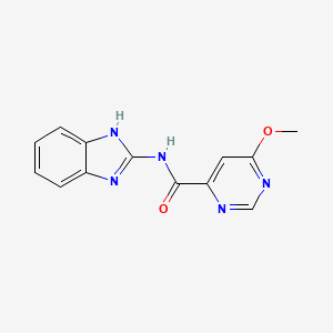 molecular formula C13H11N5O2 B2993707 N-(1H-benzo[d]imidazol-2-yl)-6-methoxypyrimidine-4-carboxamide CAS No. 2034248-25-2