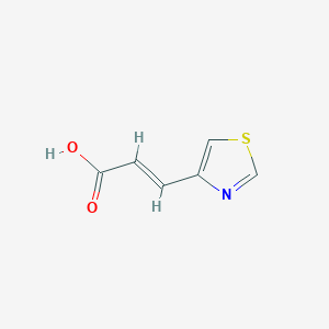 molecular formula C6H5NO2S B2993732 3-(1,3-Thiazol-4-yl)prop-2-enoic acid CAS No. 133047-17-3