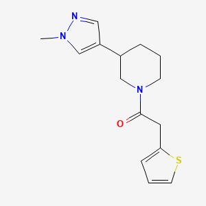 1-[3-(1-Methylpyrazol-4-yl)piperidin-1-yl]-2-thiophen-2-ylethanone