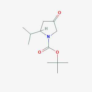 molecular formula C12H21NO3 B2993743 tert-Butyl 2-isopropyl-4-oxopyrrolidine-1-carboxylate CAS No. 1217527-22-4