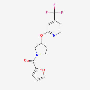 Furan-2-yl(3-((4-(trifluoromethyl)pyridin-2-yl)oxy)pyrrolidin-1-yl)methanone