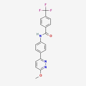 N-[4-(6-methoxypyridazin-3-yl)phenyl]-4-(trifluoromethyl)benzamide