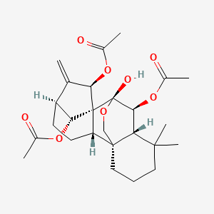 molecular formula C26H36O8 B2993774 Hebeirubescensin L CAS No. 887333-34-8