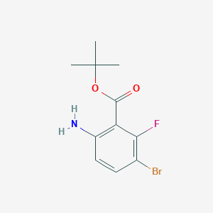 molecular formula C11H13BrFNO2 B2993776 Tert-butyl 6-amino-3-bromo-2-fluorobenzoate CAS No. 2248332-96-7